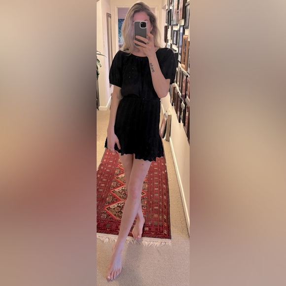 Zara Black Knit Crochet Woven Ruffle Skirt - Picture 9 of 9